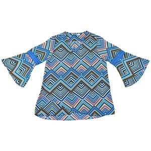 Cato V-Neck Bell Sleeve Top